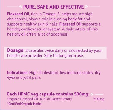 ORGANIC INDIA FLAXSEED: OMEGA-3 RICH FOR HEART & DIGESTIVE HEALTH- 60 CAP - Image 4