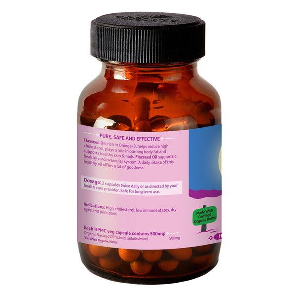 ORGANIC INDIA FLAXSEED: OMEGA-3 RICH FOR HEART & DIGESTIVE HEALTH- 60 CAP - Image 3